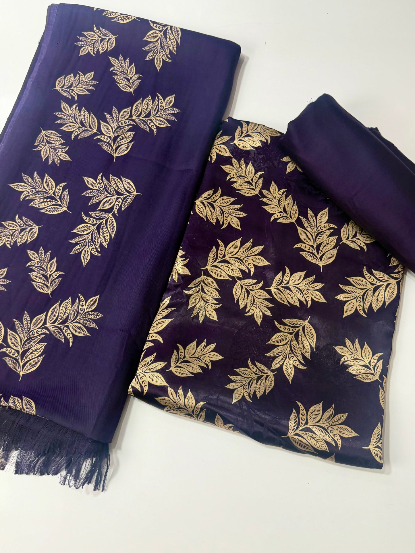 China Pati Suit With Wool Shawl | Pure China Pati Silk | Perfect Material Gift Article