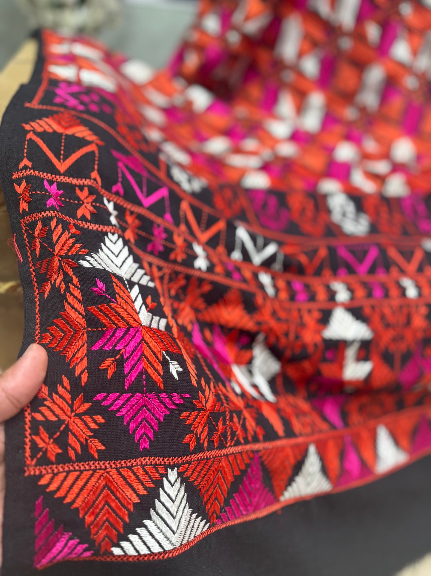 Phulkari Full Size Shawl | Handmade Khaddar Jaal Bagh Winter Shawl Perfect Gift