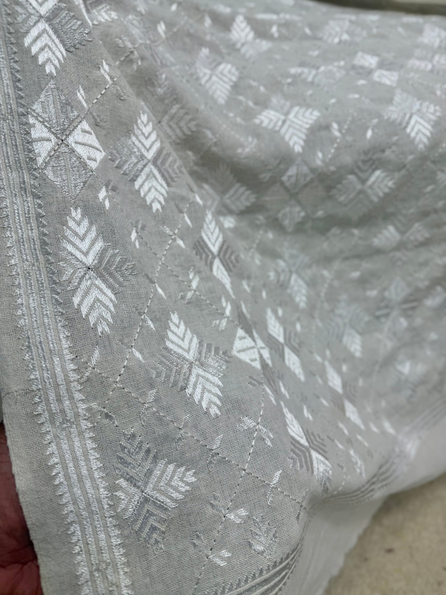 Phulkari Full Size Shawl | Handmade Khaddar Jaal Bagh Winter Shawl Perfect Gift