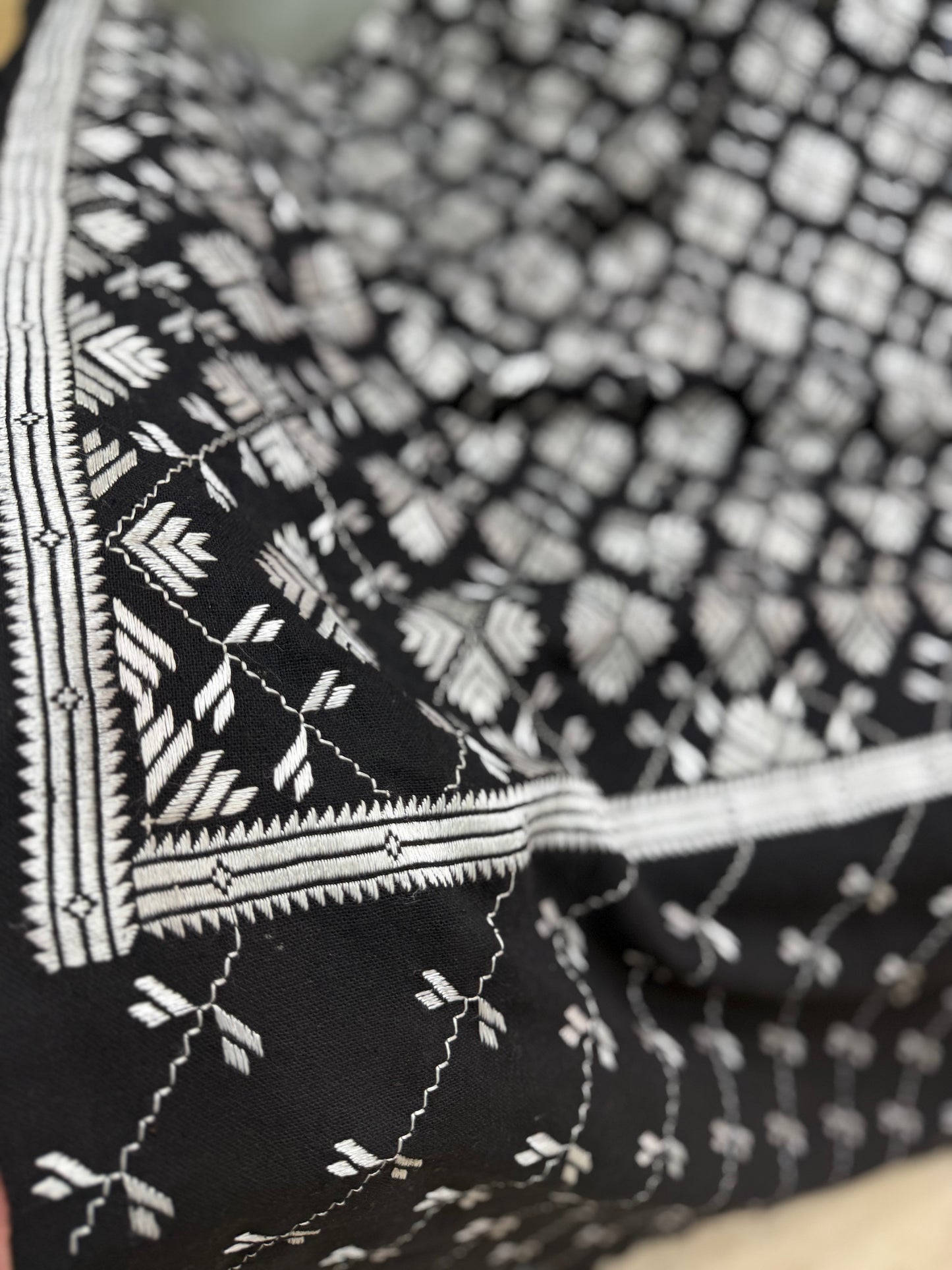 Phulkari Full Size Shawl | Handmade Khaddar Jaal Bagh Winter Shawl Perfect Gift