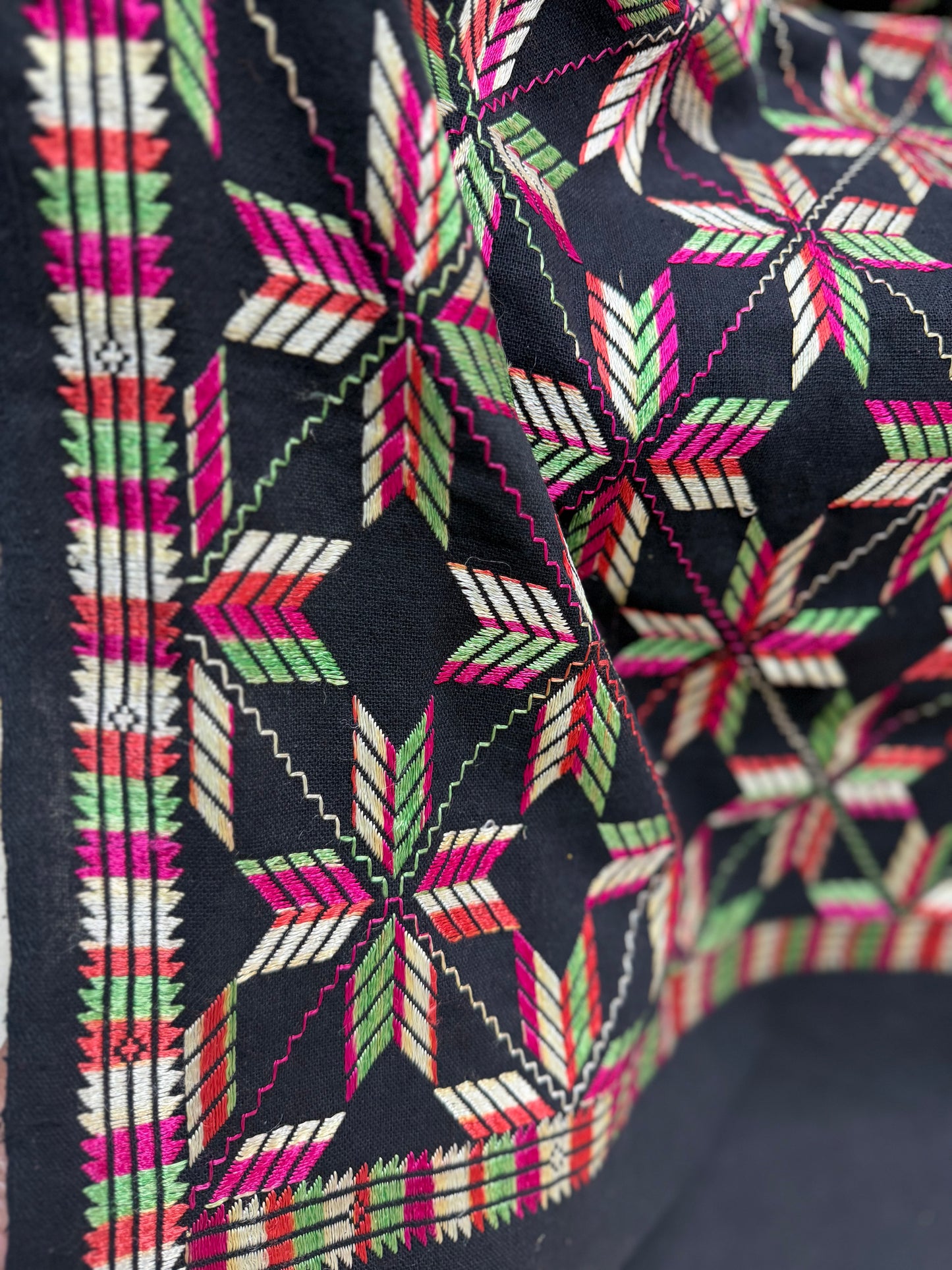Phulkari Full Size Shawl | Handmade Khaddar Jaal Bagh Winter Shawl Perfect Gift