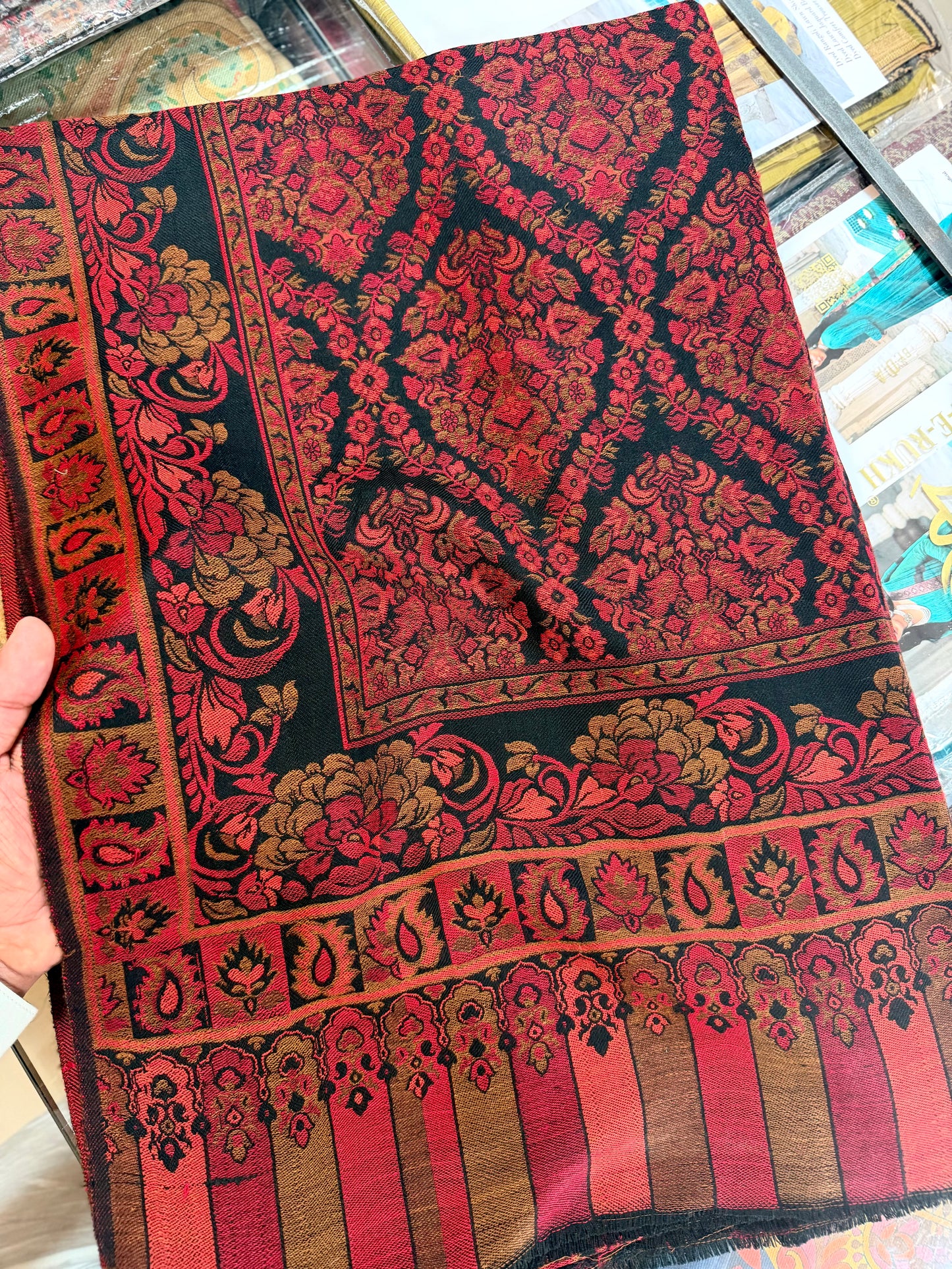 Pashmina Wool Kani Shawl in Full Size Multi Color | K328
