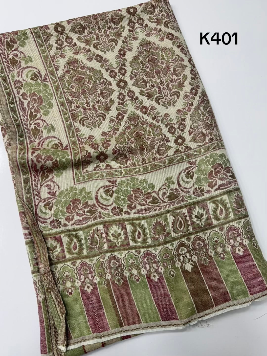 Pashmina Wool Kani Shawl in Full Size Multi Color | K401