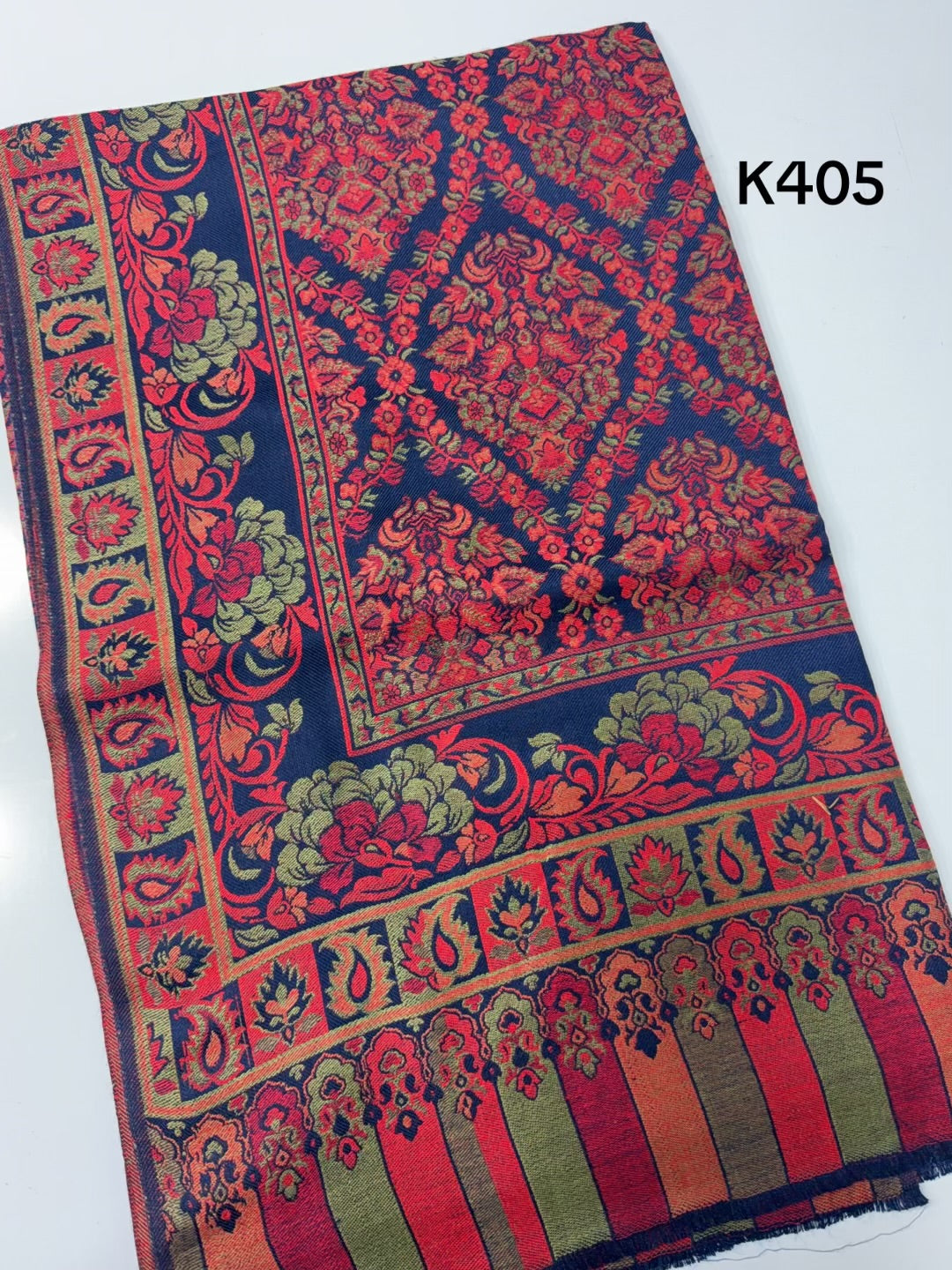 Pashmina Wool Kani Shawl in Full Size Multi Color | K405