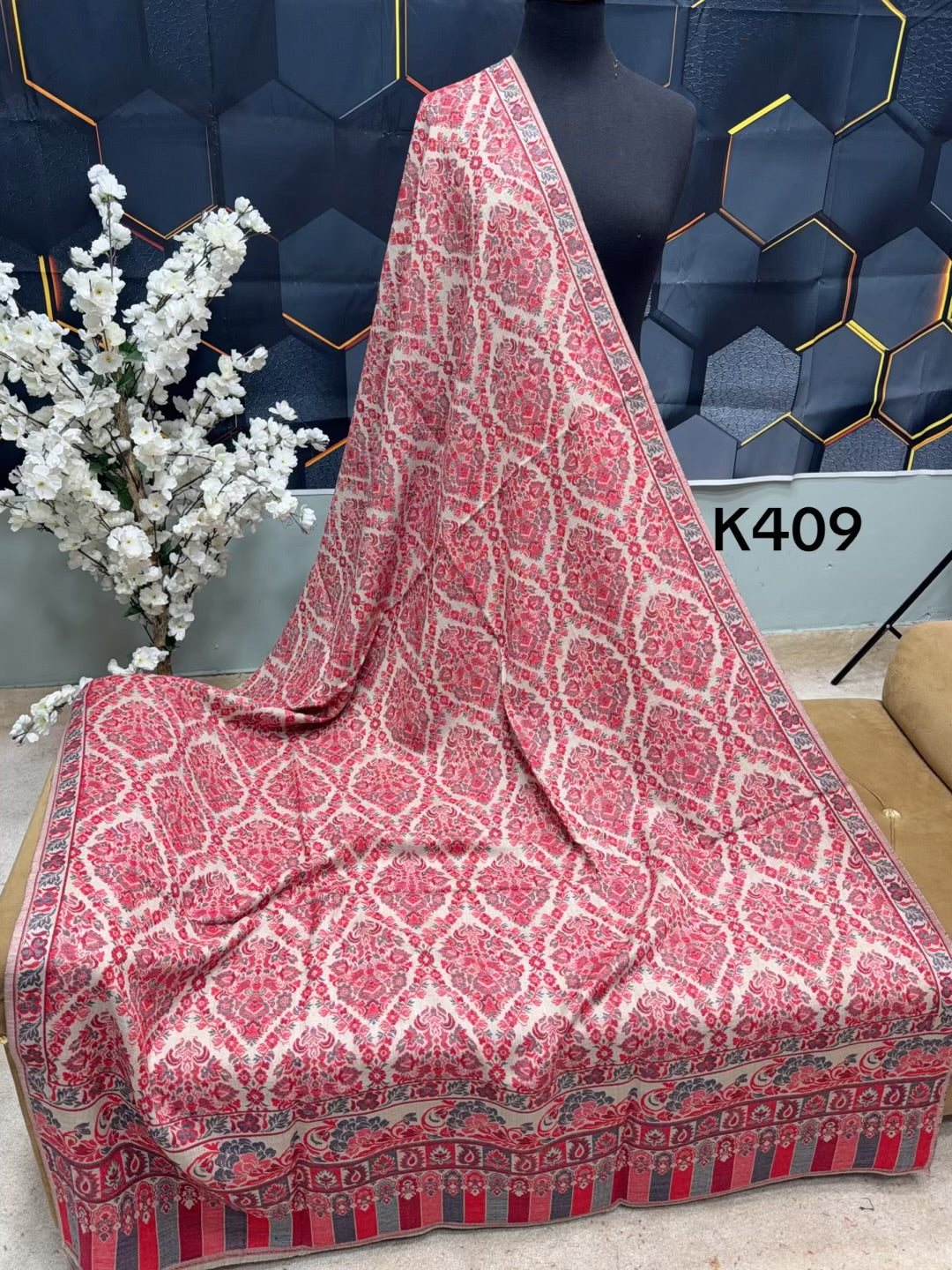 Pashmina Wool Kani Shawl in Full Size Multi Color | K409
