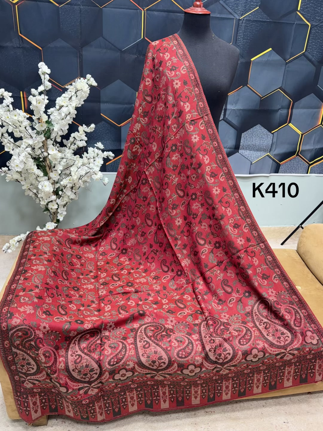 Pashmina Wool Kani Shawl in Full Size Multi Color | K410