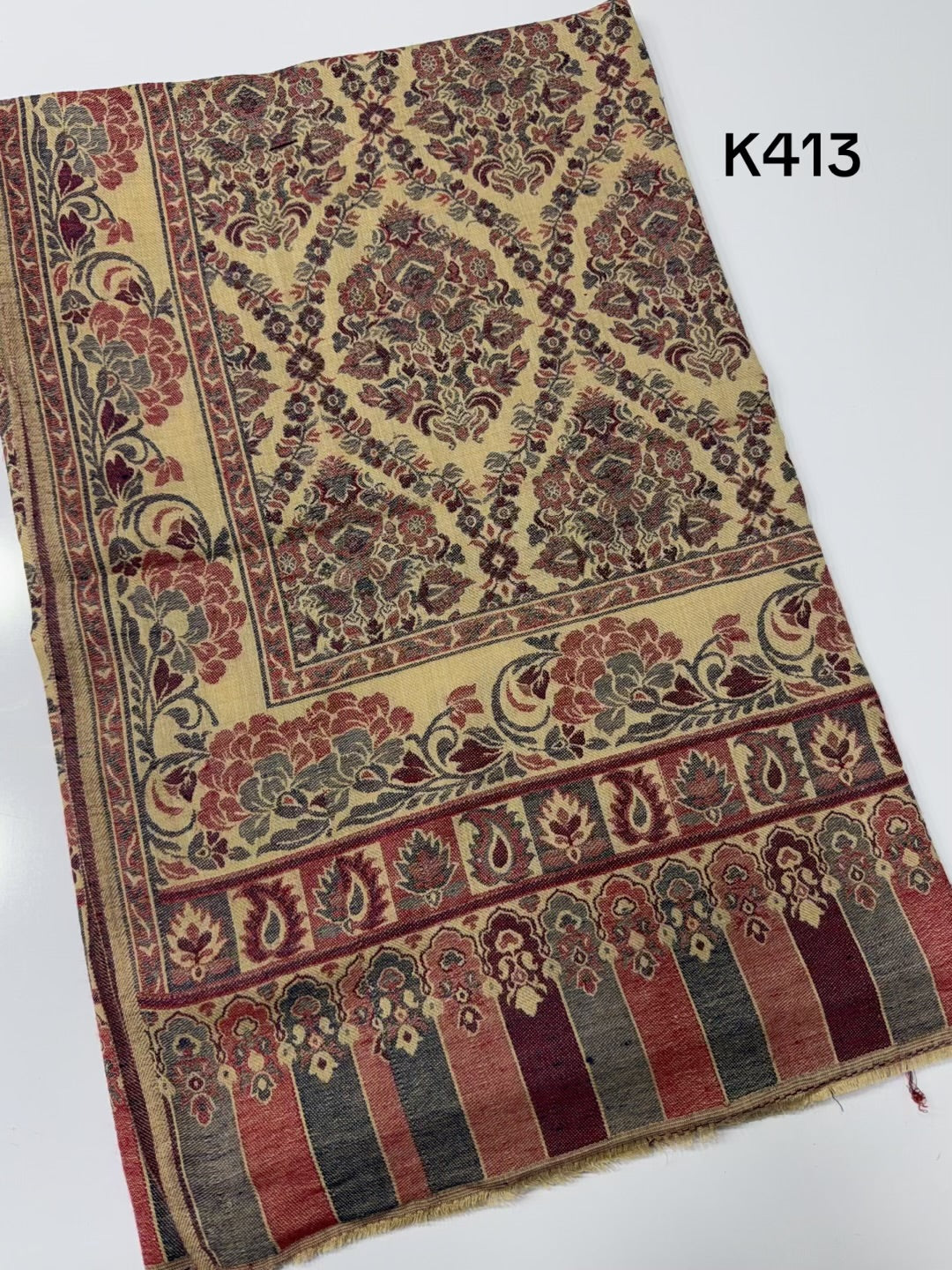 Pashmina Wool Kani Shawl in Full Size Multi Color | K413