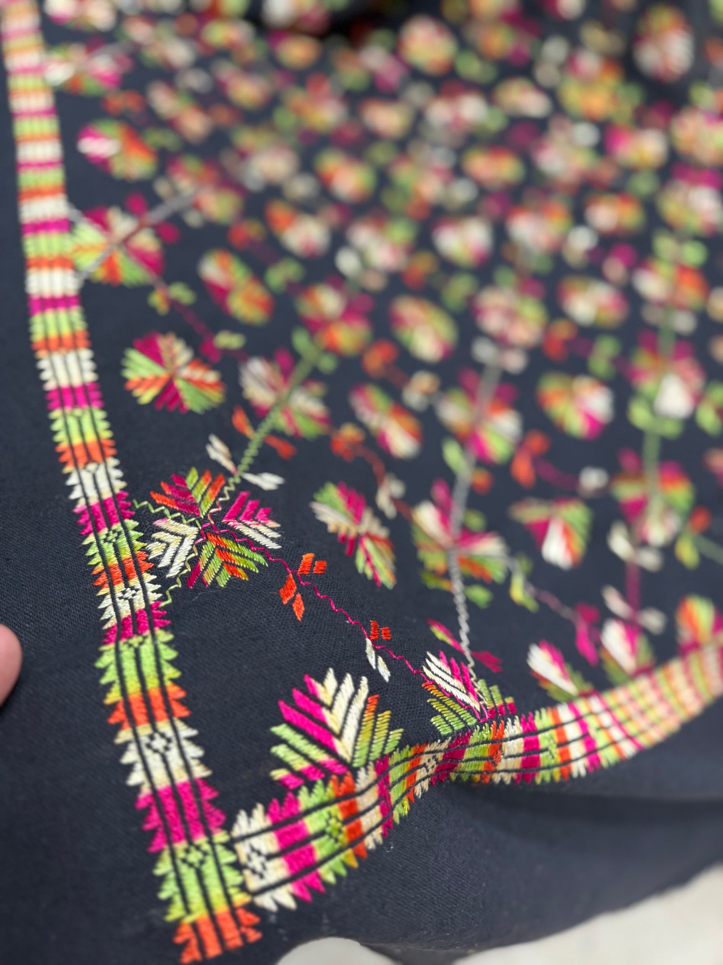 Phulkari Full Size Shawl | Handmade Khaddar Jaal Bagh Winter Shawl Perfect Gift