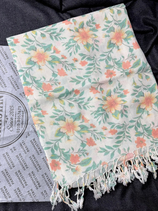 Printed Wool Pashmina Shawl | Soft and Fine Shawl Very Lightweight