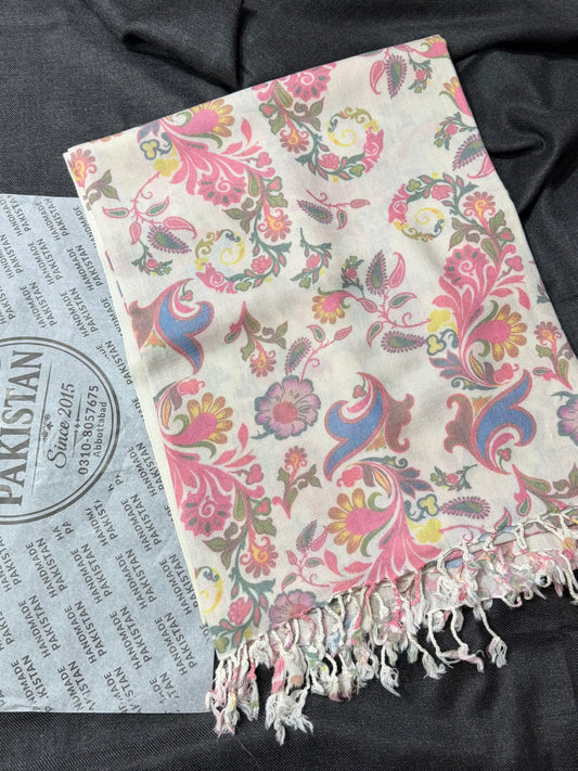 Printed Wool Pashmina Shawl | Soft and Fine Shawl Very Lightweight