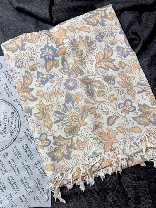 Printed Wool Pashmina Shawl | Soft and Fine Shawl Very Lightweight