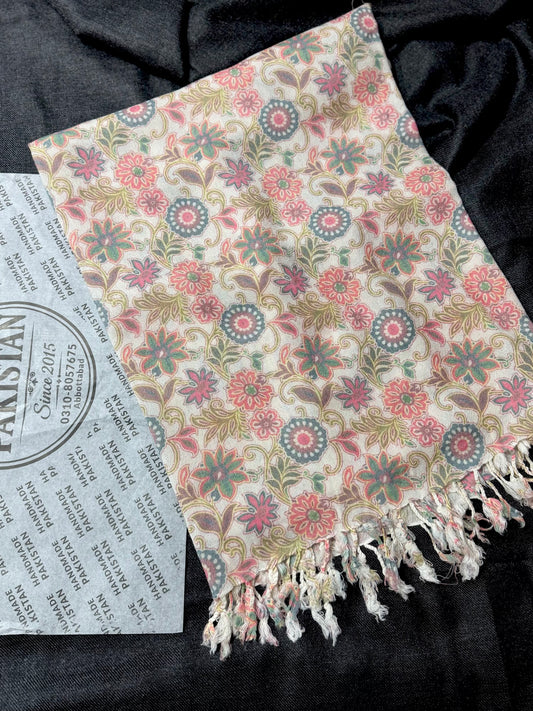 Printed Wool Pashmina Shawl | Soft and Fine Shawl Very Lightweight