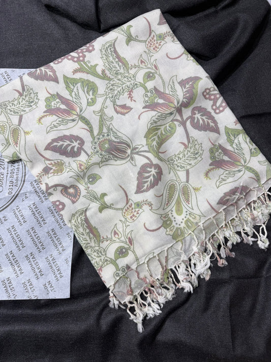 Printed Wool Pashmina Shawl | Soft and Fine Shawl Very Lightweight