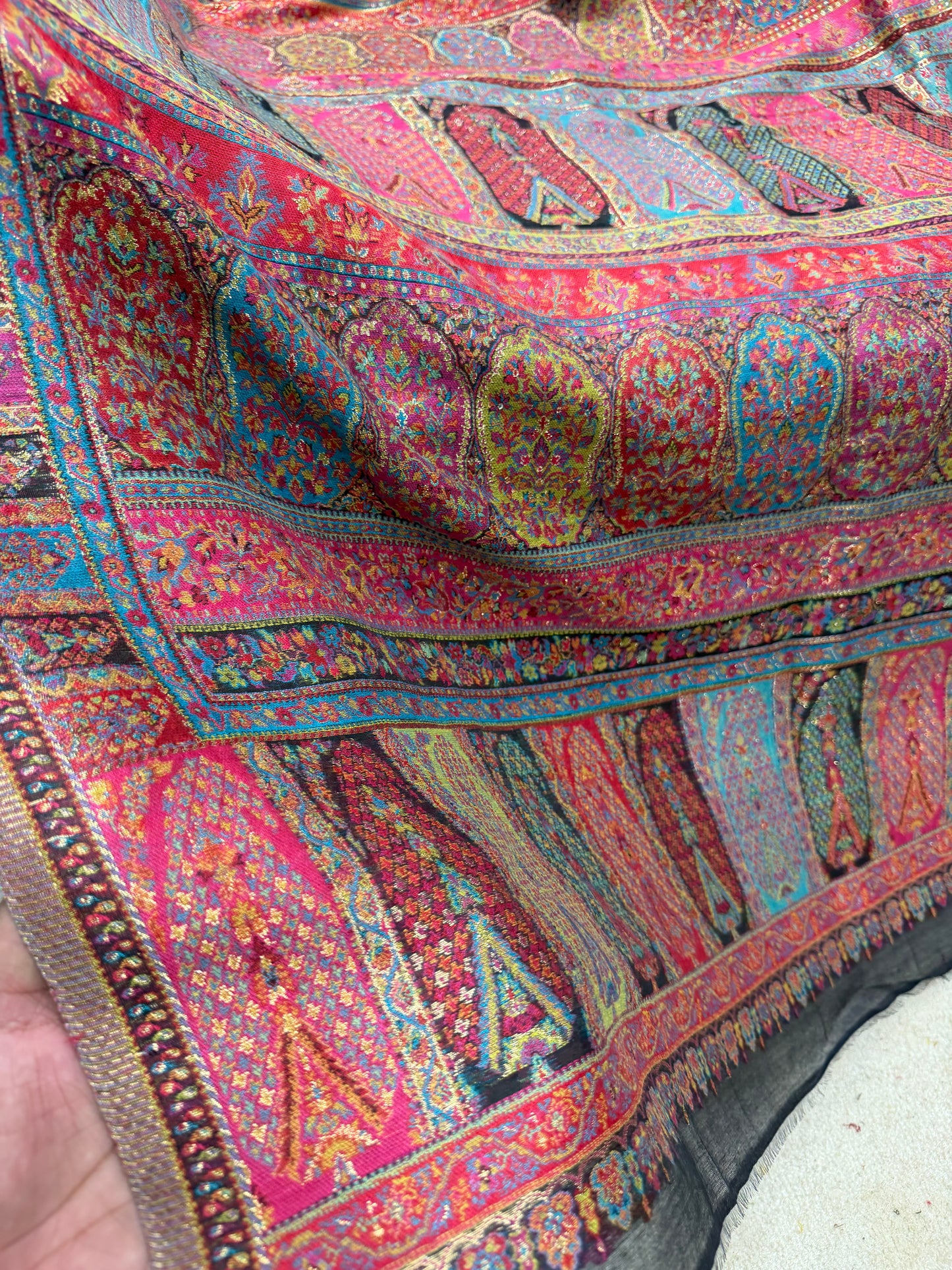 Luxury Kani Silk Shawl, Wedding Wrap Perfect Gift Made in Kashmir
