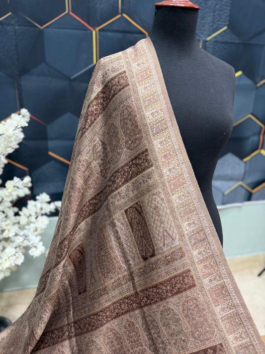 Luxury Kani Silk Shawl, Wedding Wrap Perfect Gift Made in Kashmir