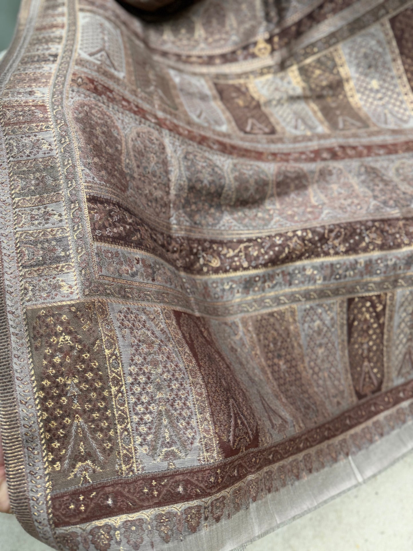 Luxury Kani Silk Shawl, Wedding Wrap Perfect Gift Made in Kashmir