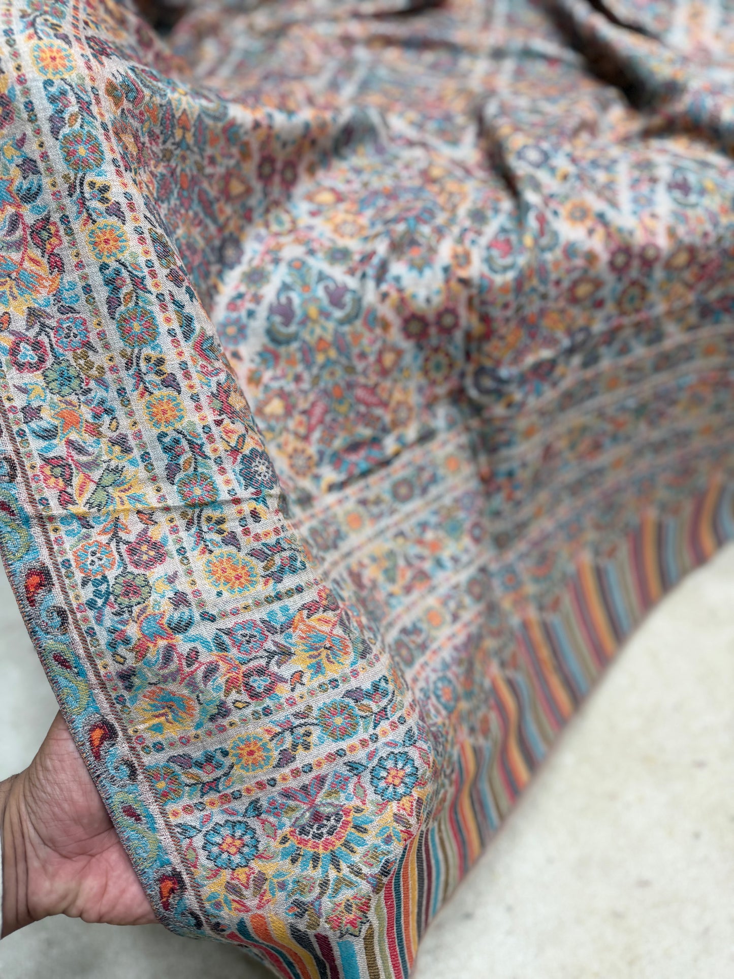 Kani Toosh Shawl Weaved Jamawar Shawl Made in Kashmir Full Size Shawl Perfect Gift