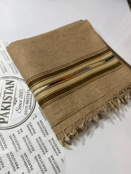 Gents Shawl Thick Wool | Pure, Fine and Soft Wool Islampur Swat Khaddi Made Shawl Perfect Gift | Dark Skin
