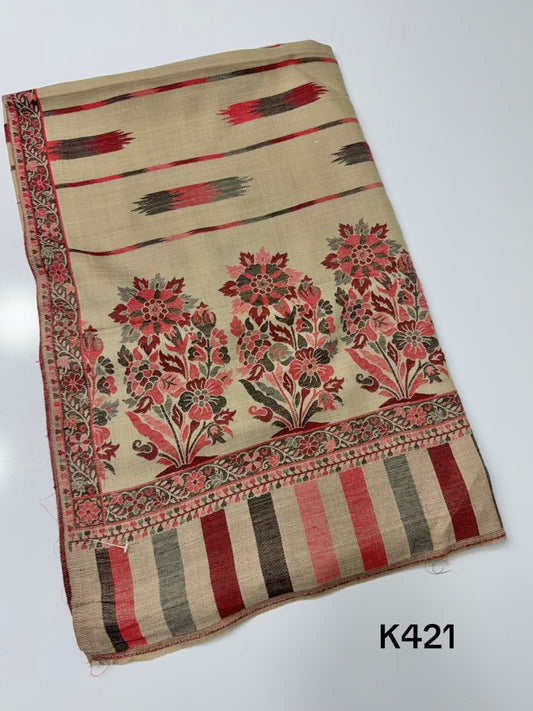 Pashmina Wool Kani Shawl in Full Size Multi Color | K421