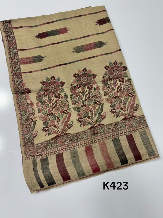 Pashmina Wool Kani Shawl in Full Size Multi Color | K423