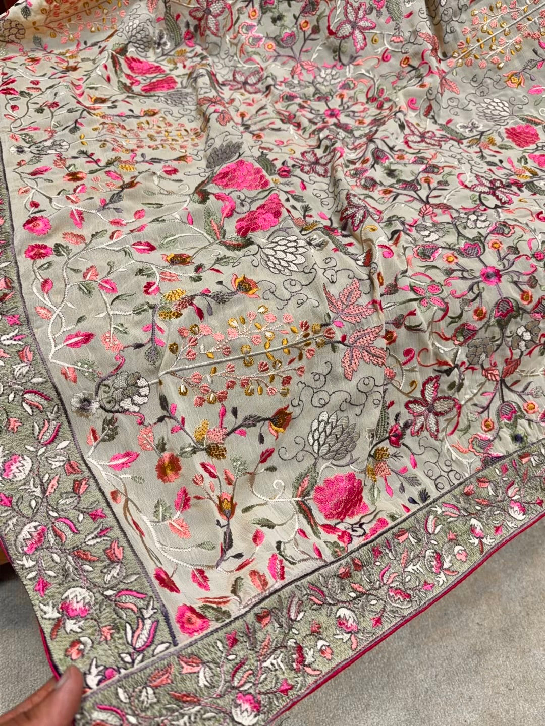 3 Piece Lawn Kani Suit With Same Lawn Dupatta | Pink