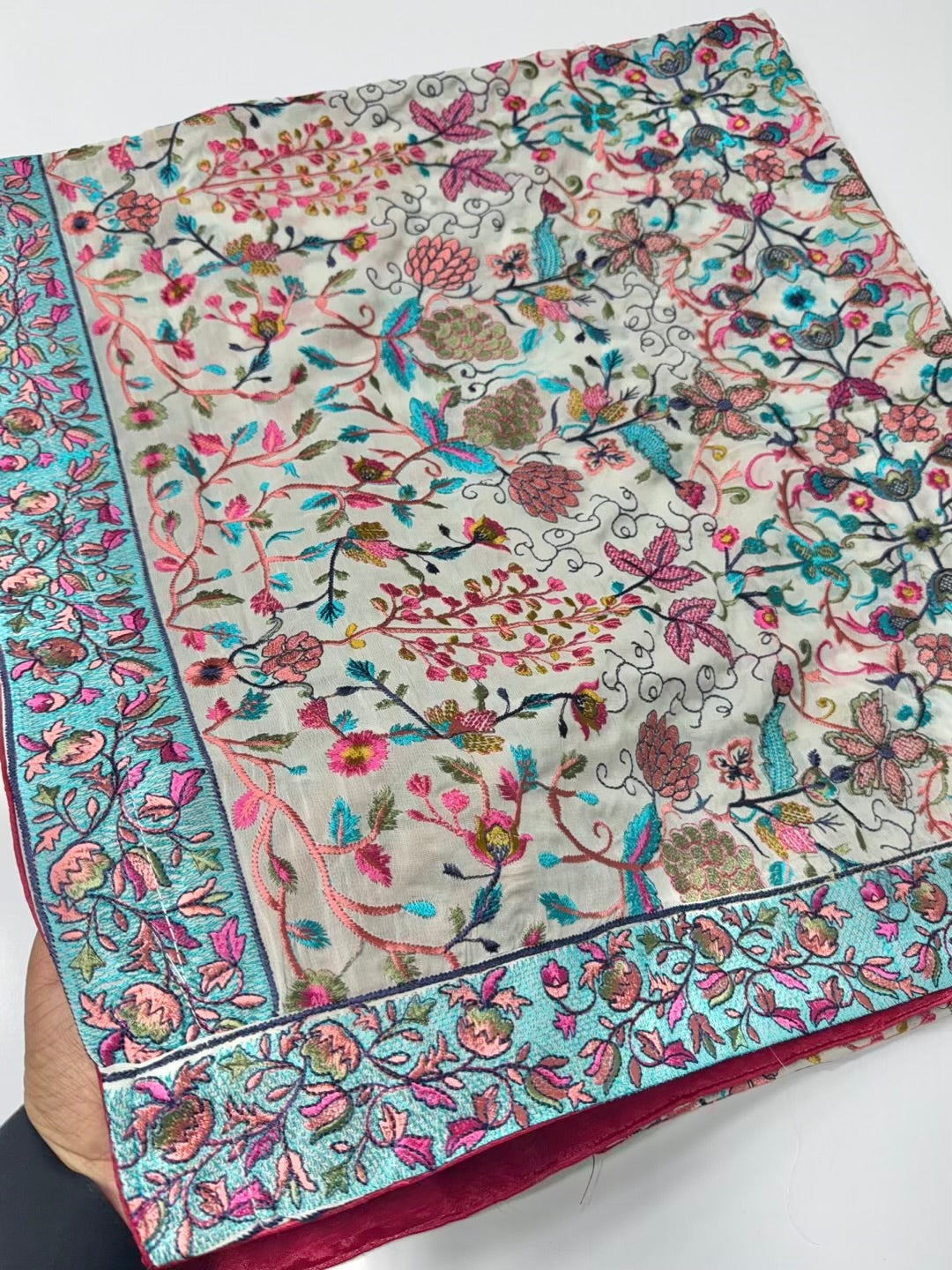 3 Piece Lawn Kani Suit With Same Lawn Dupatta | Pink