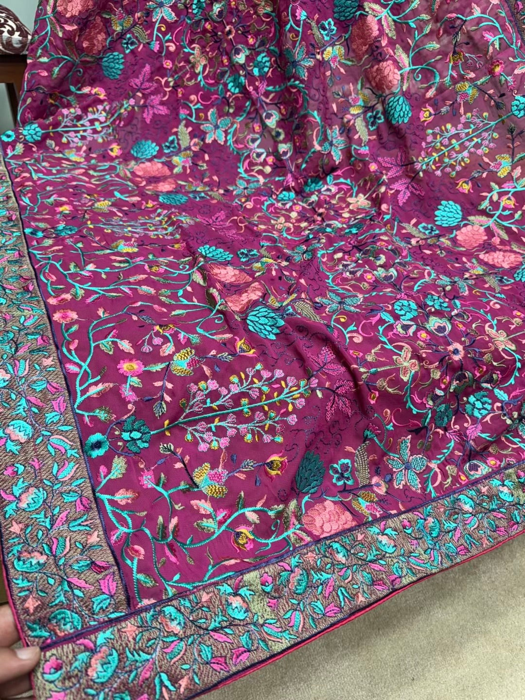 3 Piece Lawn Kani Suit With Same Lawn Dupatta | Pink