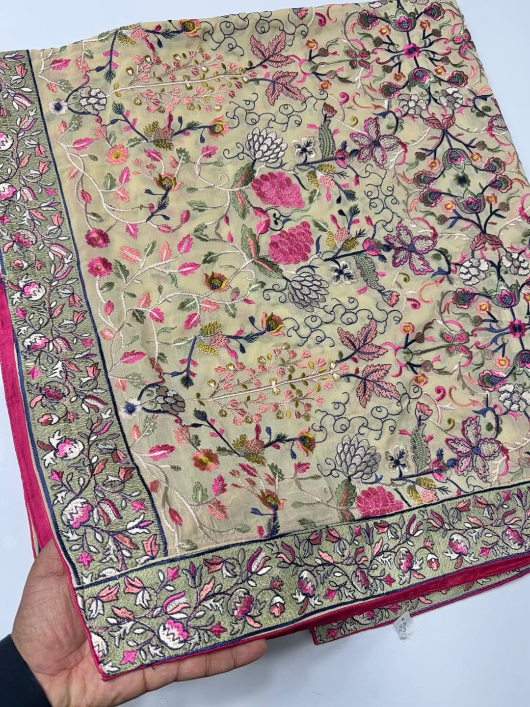3 Piece Lawn Kani Suit With Same Lawn Dupatta | Pink