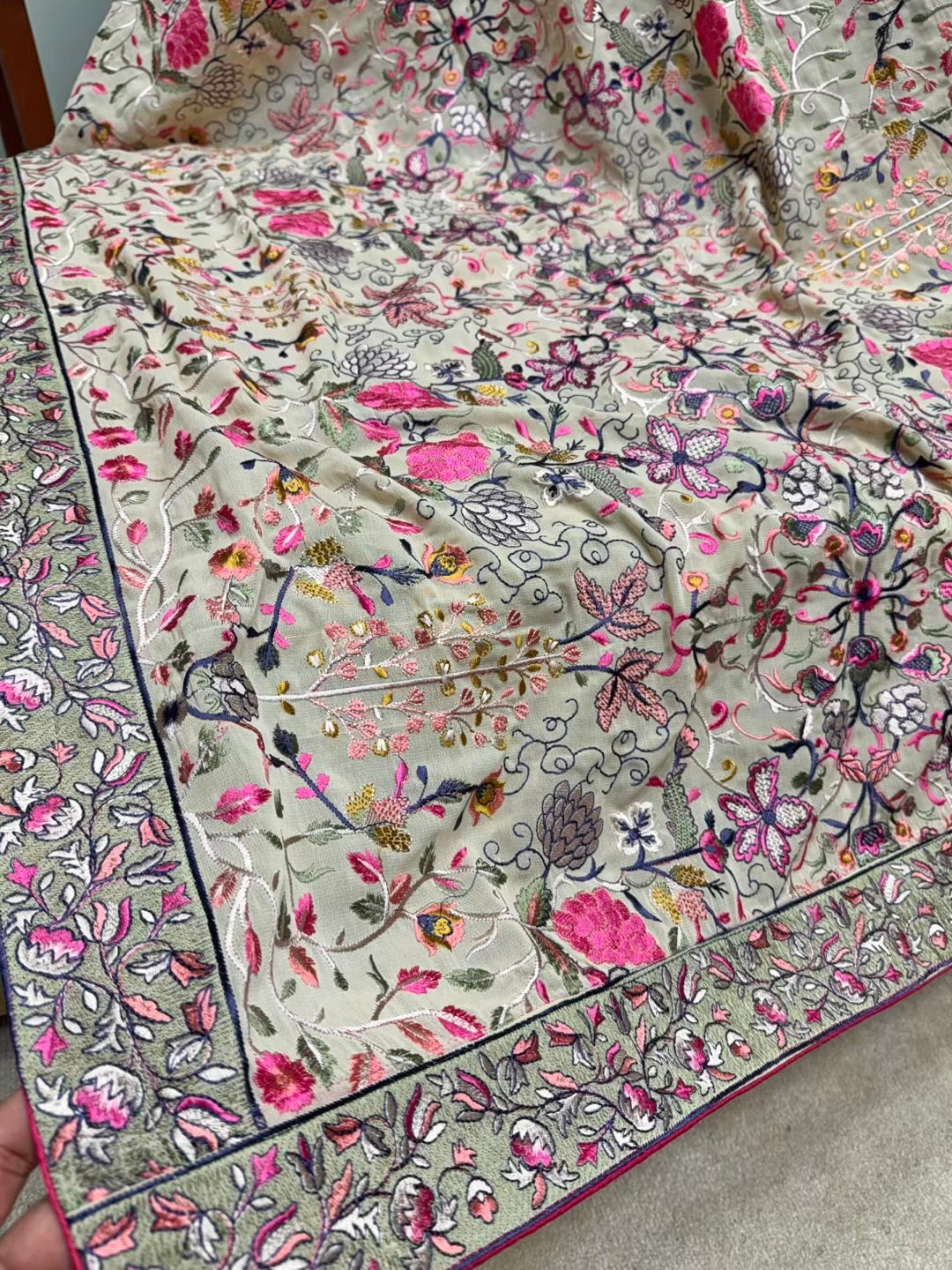 3 Piece Lawn Kani Suit With Same Lawn Dupatta | Pink