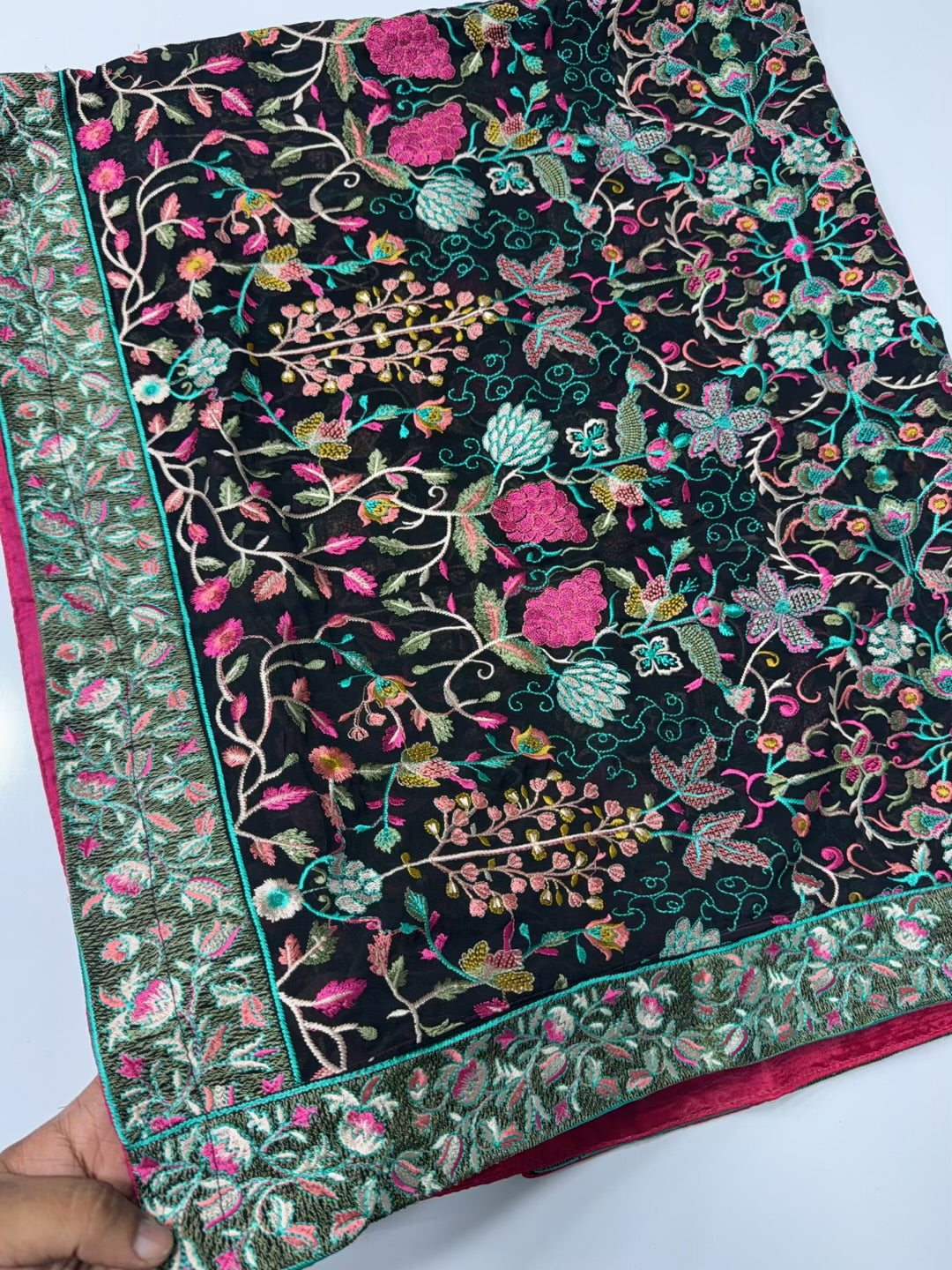 3 Piece Lawn Kani Suit With Same Lawn Dupatta | Pink