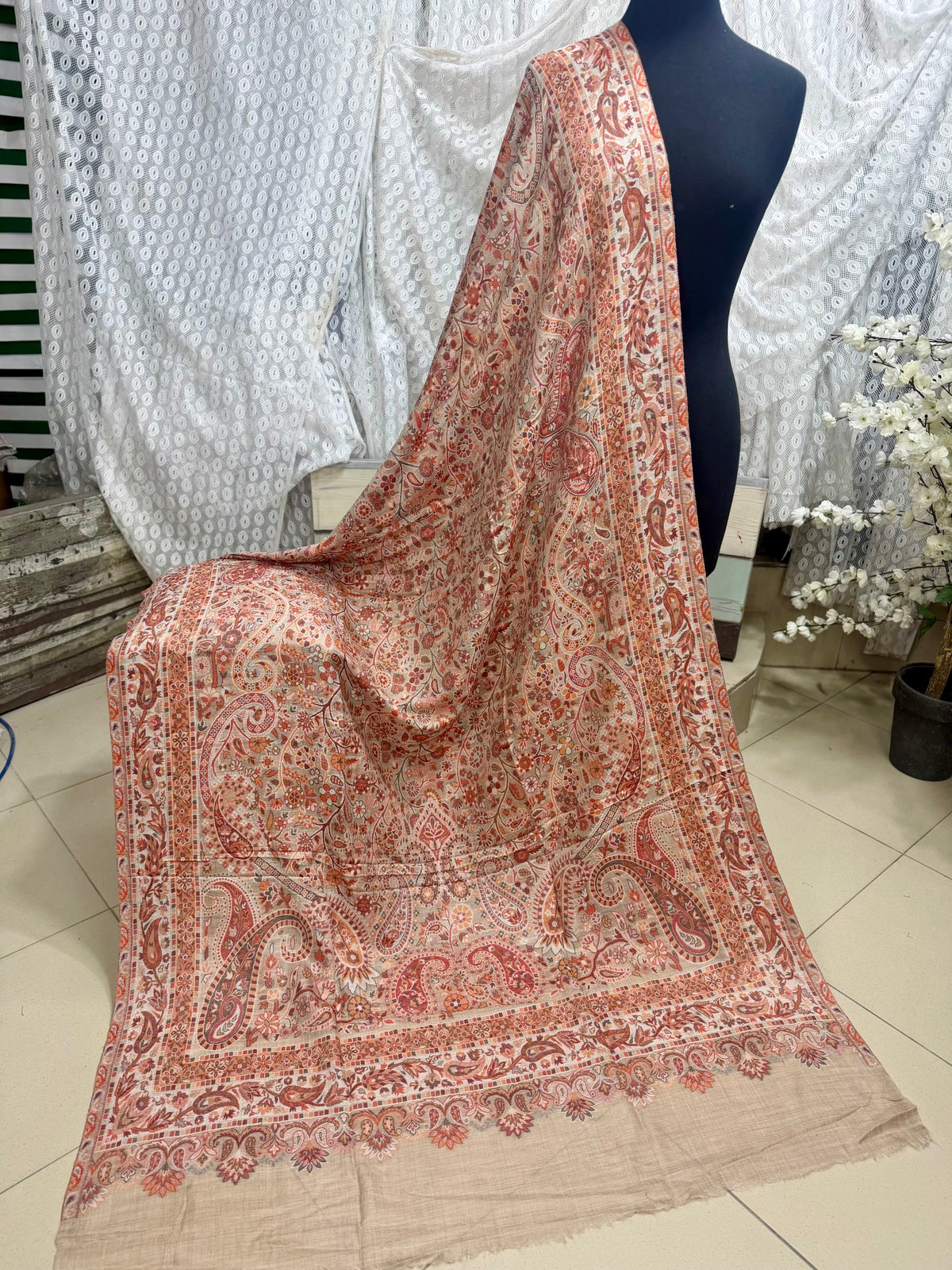 Kani Toosh Shawl Weaved Jamawar Shawl Made in Kashmir Full Size Shawl Perfect Gift