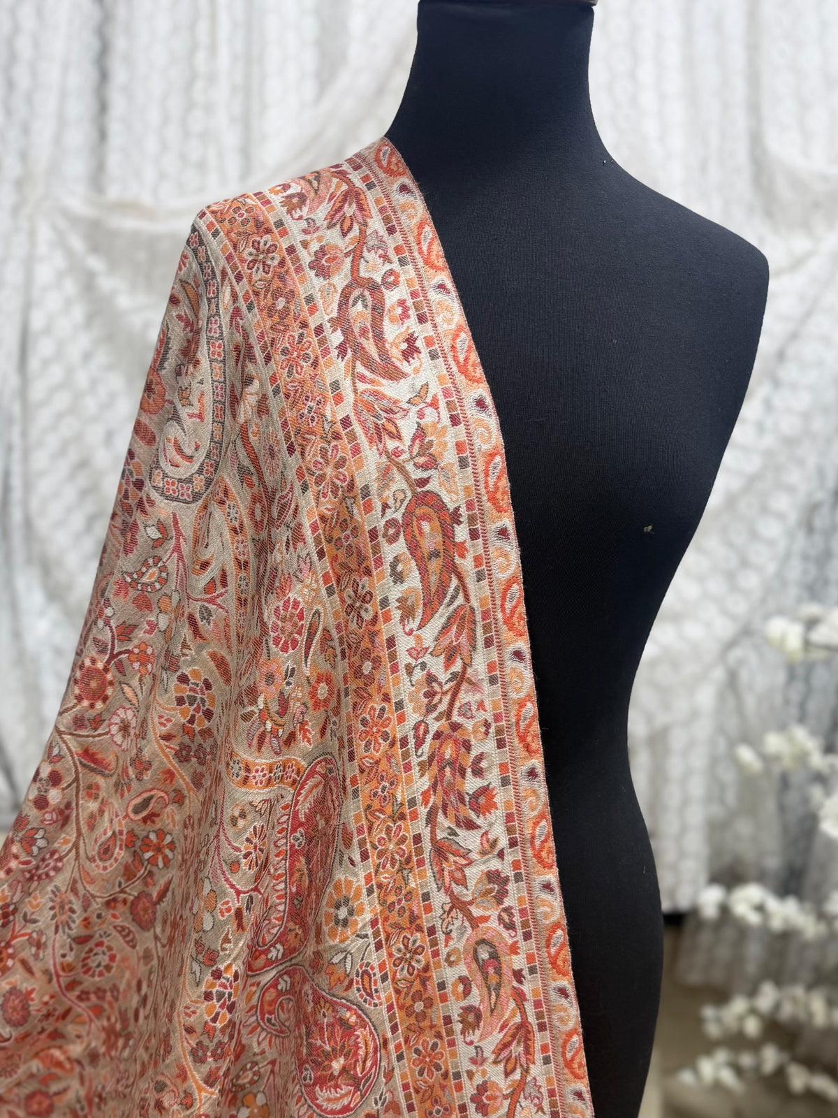 Kani Toosh Shawl Weaved Jamawar Shawl Made in Kashmir Full Size Shawl Perfect Gift