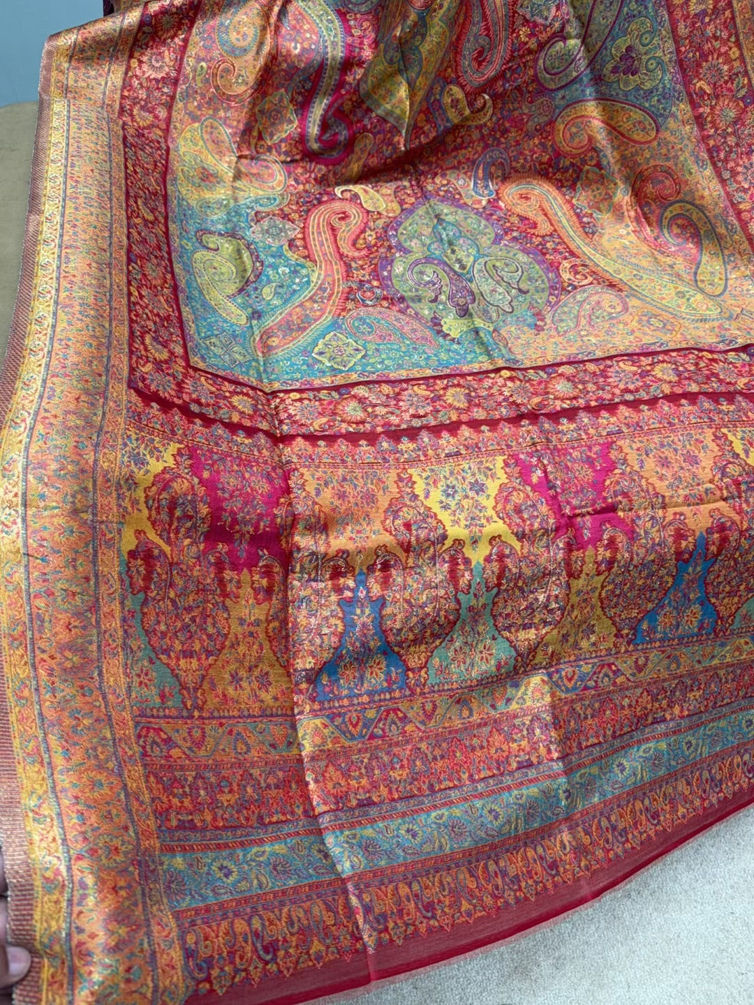 Luxury Kani Silk Shawl, Wedding Wrap Perfect Gift Made in Kashmir