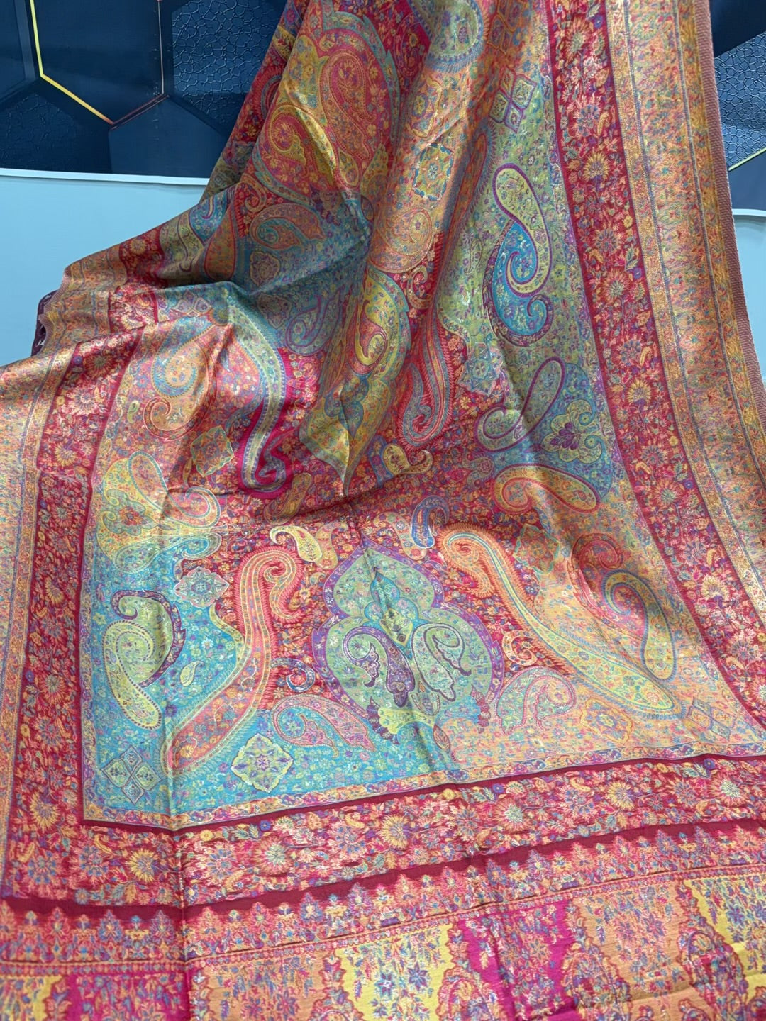 Luxury Kani Silk Shawl, Wedding Wrap Perfect Gift Made in Kashmir