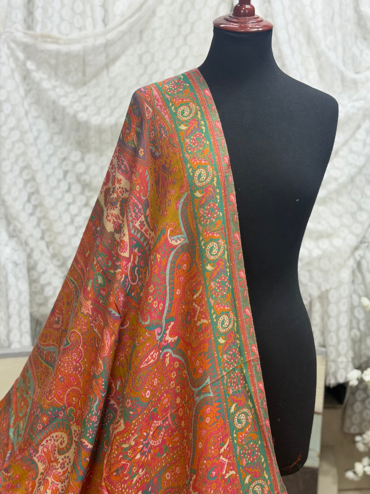 Kani Toosh Shawl Weaved Jamawar Shawl Made in Kashmir Full Size Shawl Perfect Gift
