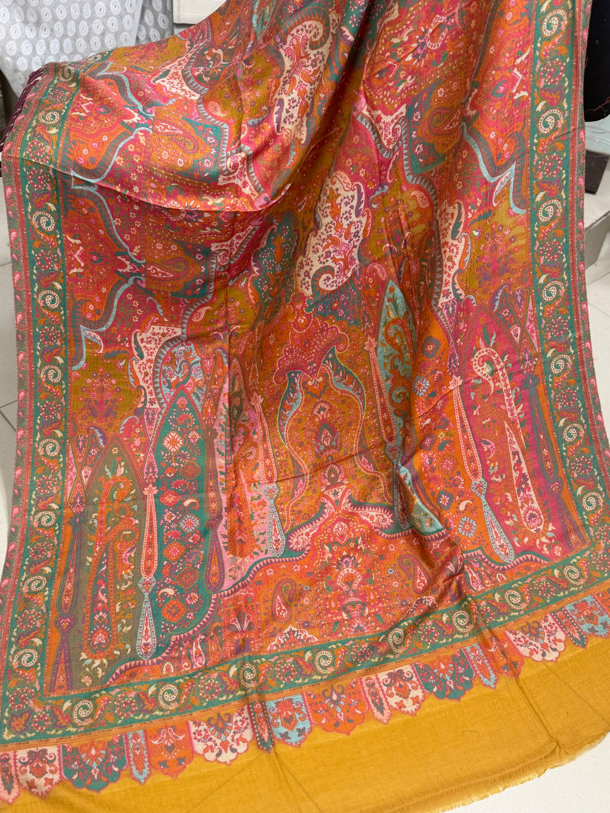 Kani Toosh Shawl Weaved Jamawar Shawl Made in Kashmir Full Size Shawl Perfect Gift