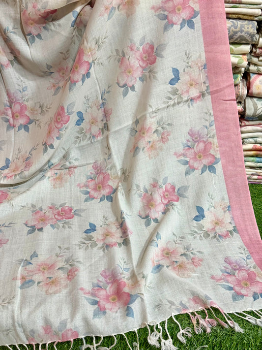 Printed Wool Pashmina Shawl | Soft and Fine Shawl Very Lightweight
