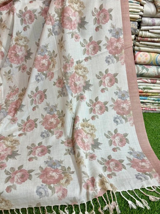 Printed Wool Pashmina Shawl | Soft and Fine Shawl Very Lightweight