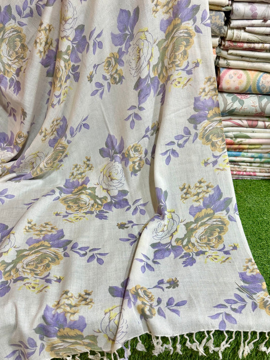 Printed Wool Pashmina Shawl | Soft and Fine Shawl Very Lightweight
