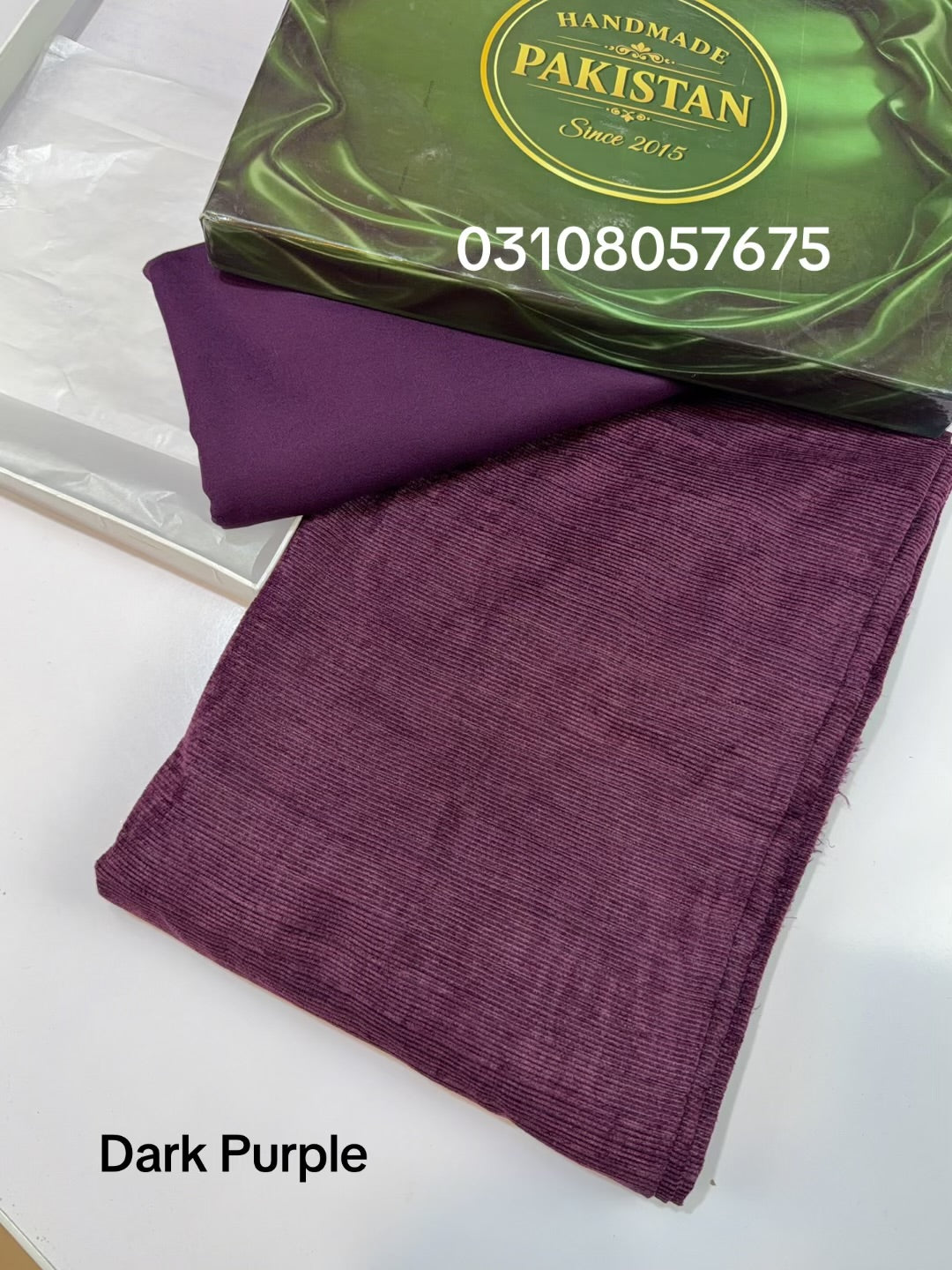 Marina Khaddi Made Velvet Lining Suit | 2 Piece 5 Meters Suit Perfect Gift | Dark Purple