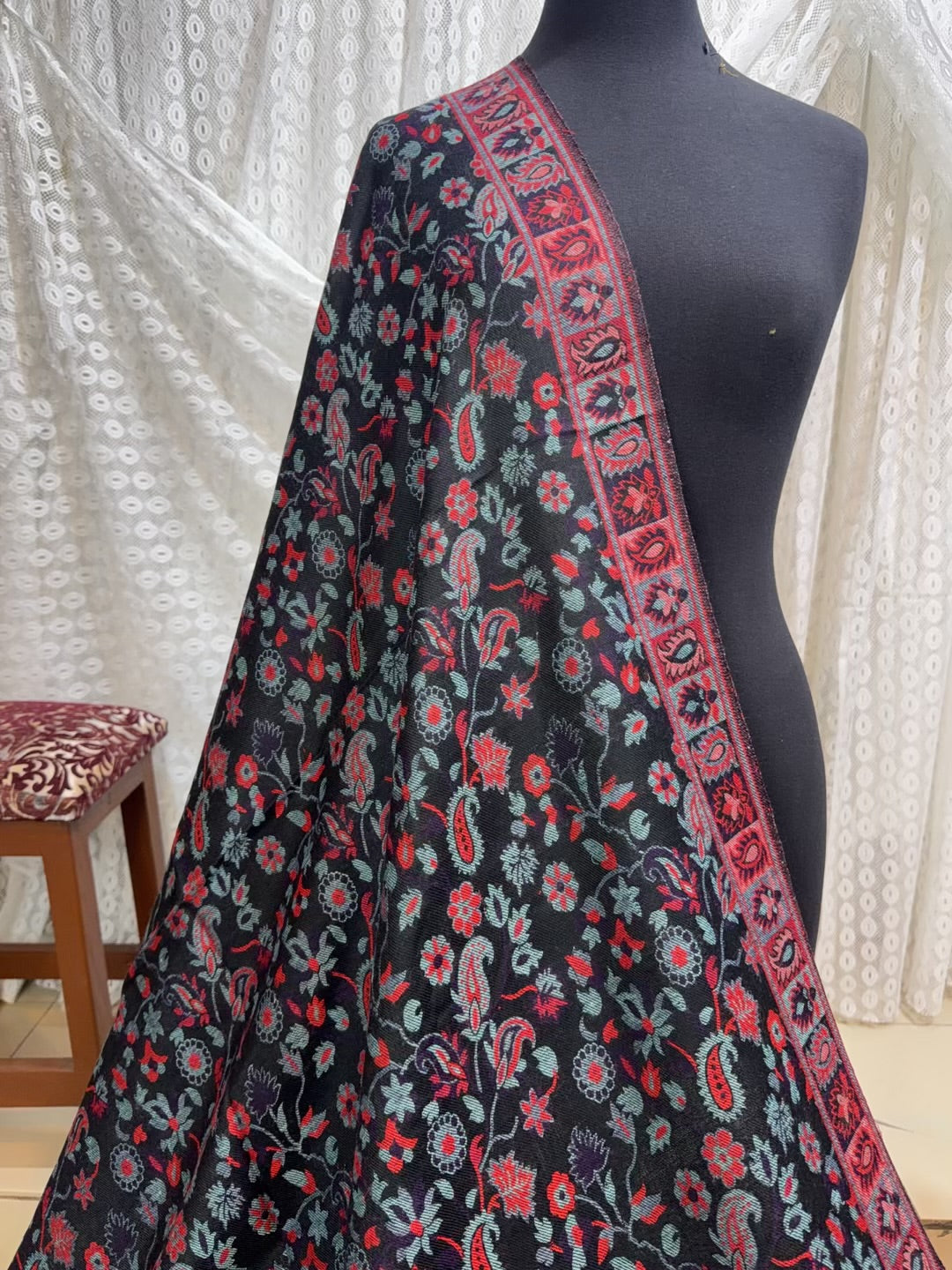 Pashmina Wool Kani Shawl in Full Size Multi Color | K422