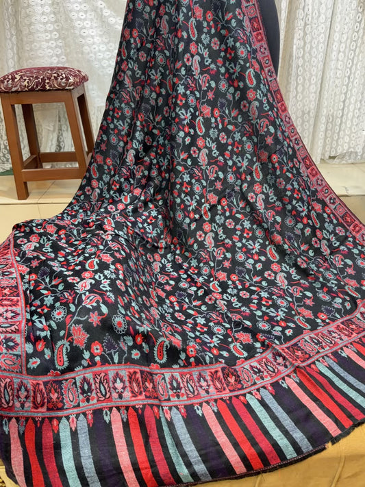 Pashmina Wool Kani Shawl in Full Size Multi Color | K422