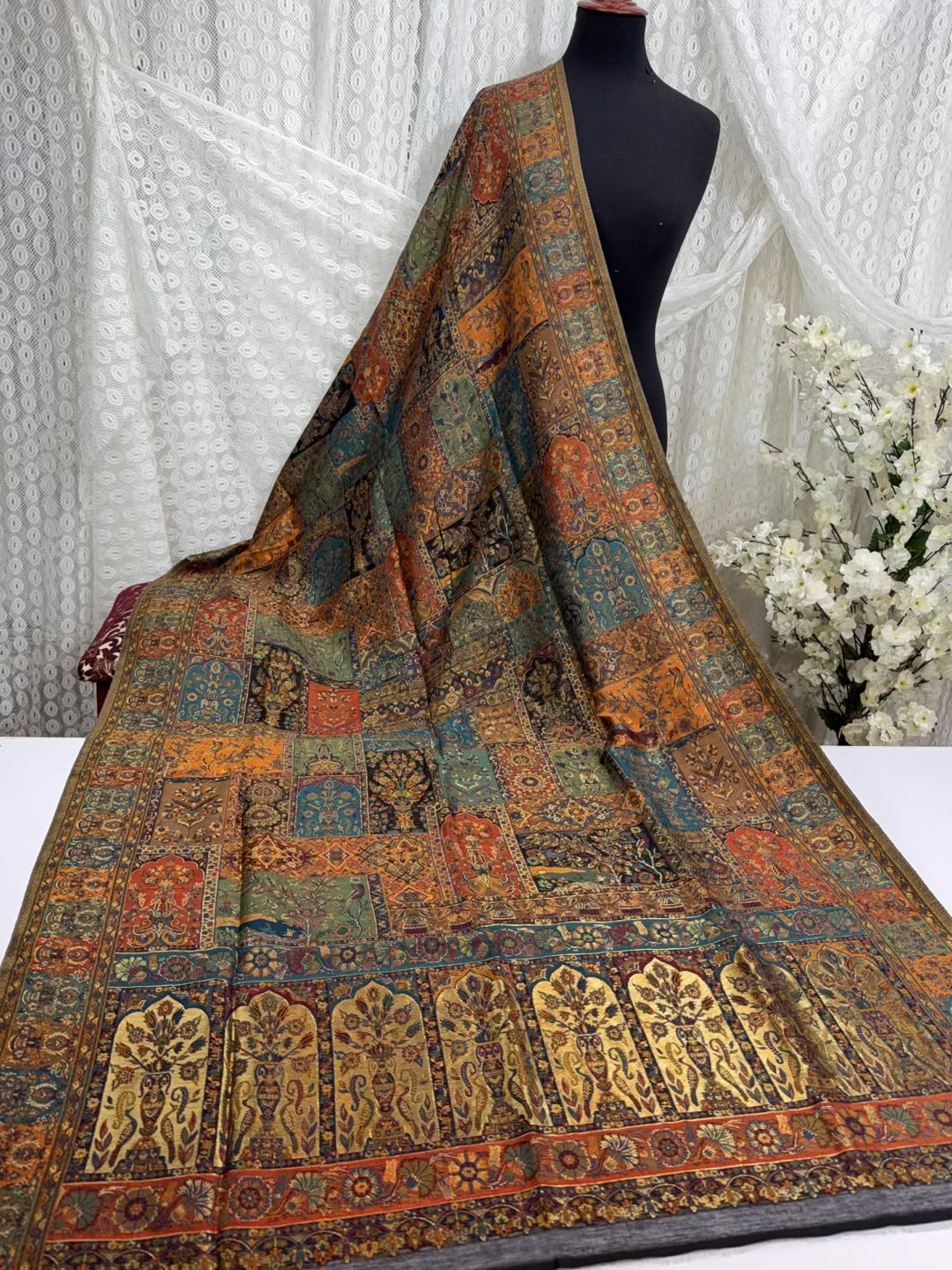 2 Piece Chiffon Embroidered Suit