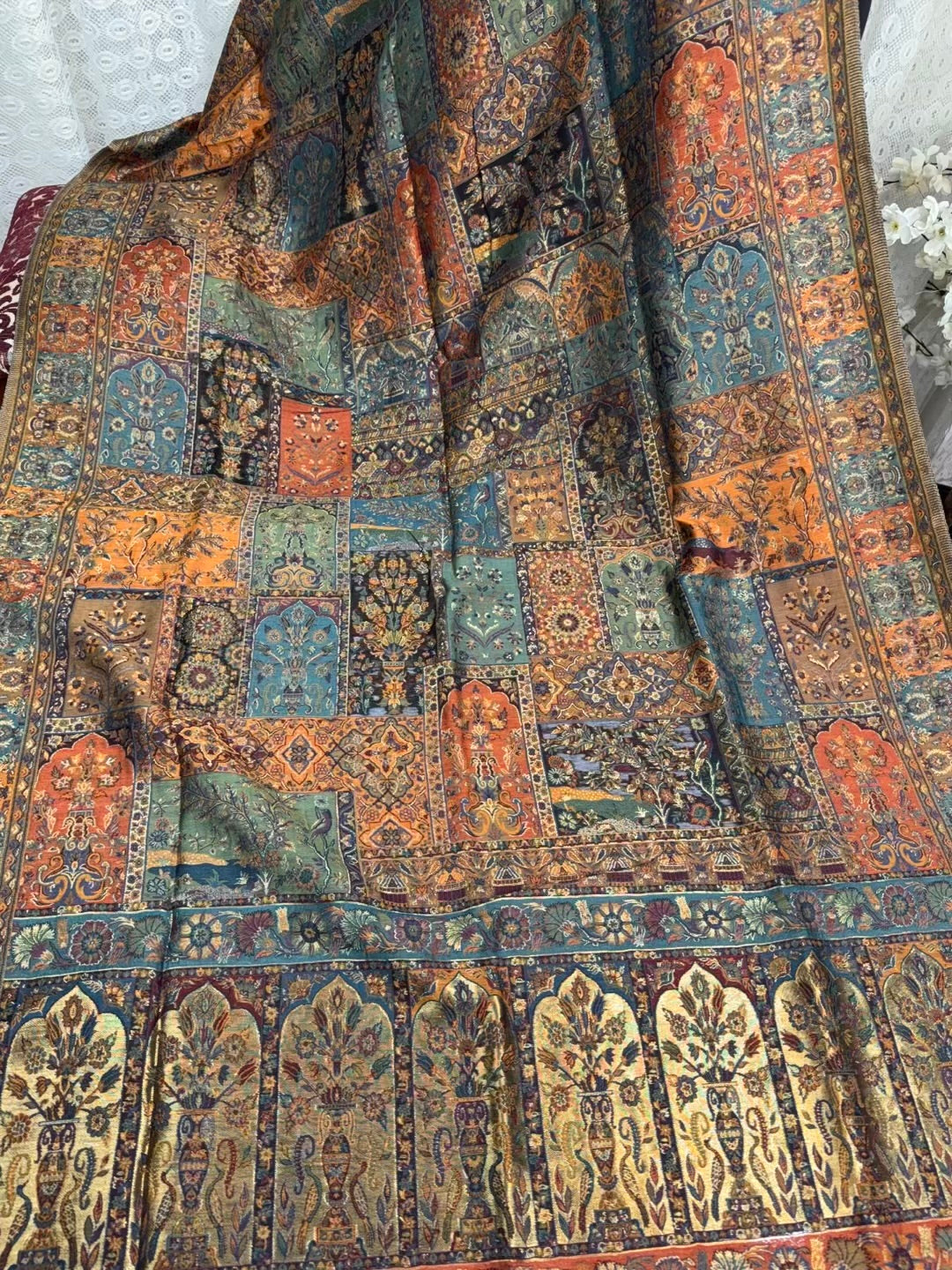 2 Piece Chiffon Embroidered Suit