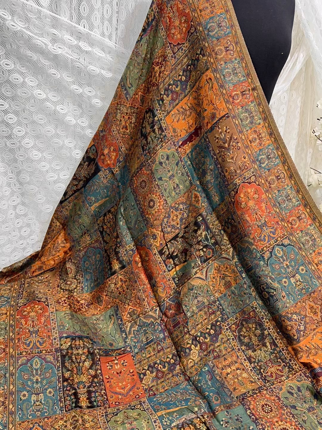 2 Piece Chiffon Embroidered Suit