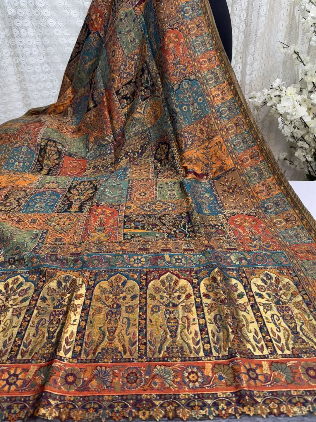 2 Piece Chiffon Embroidered Suit