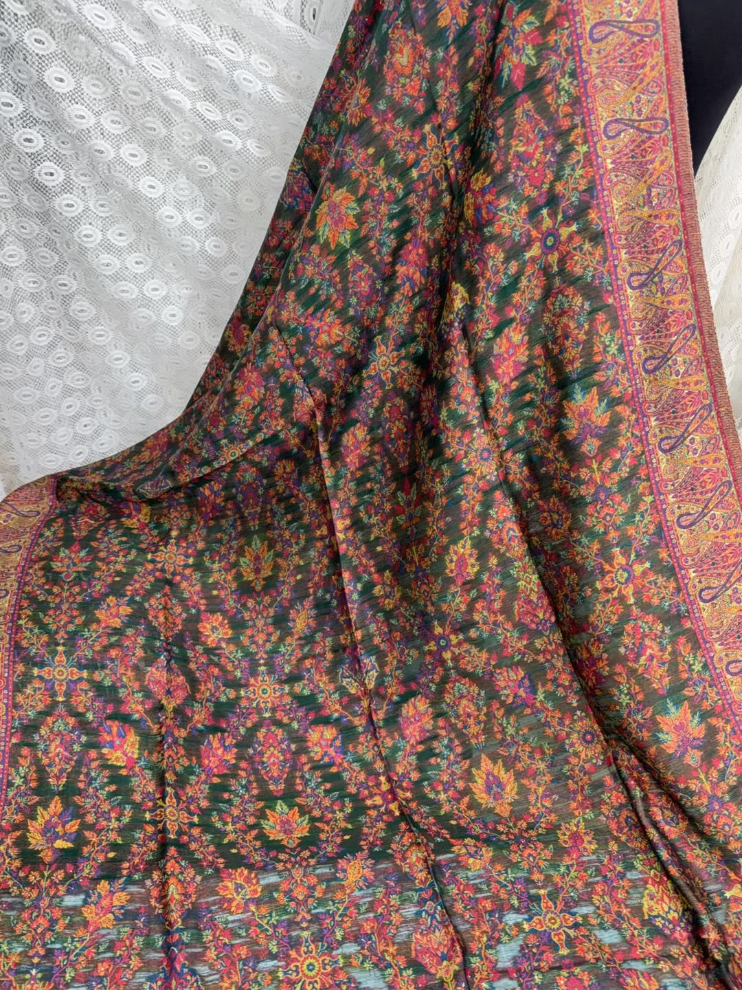 2 Piece Chiffon Embroidered Suit