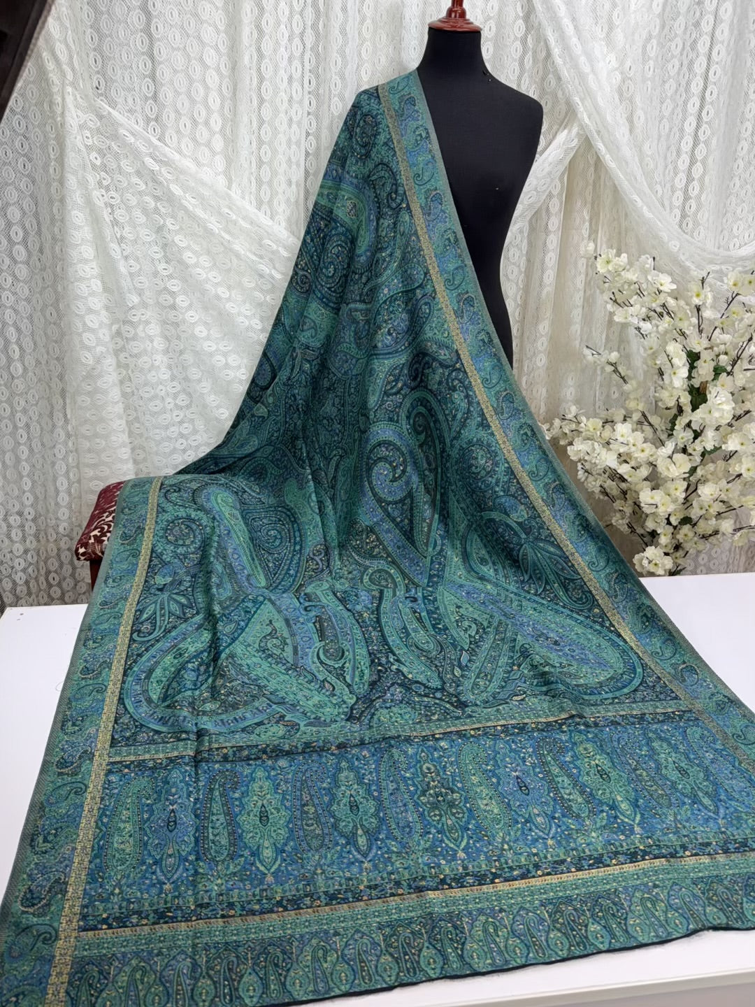 2 Piece Chiffon Embroidered Suit