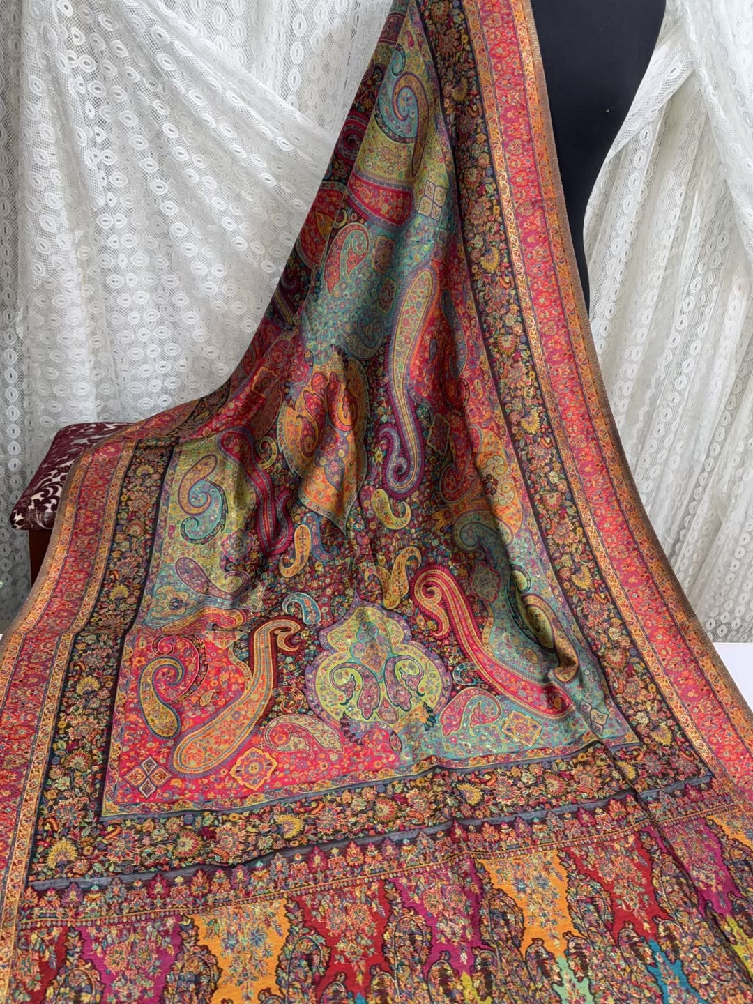 2 Piece Chiffon Embroidered Suit