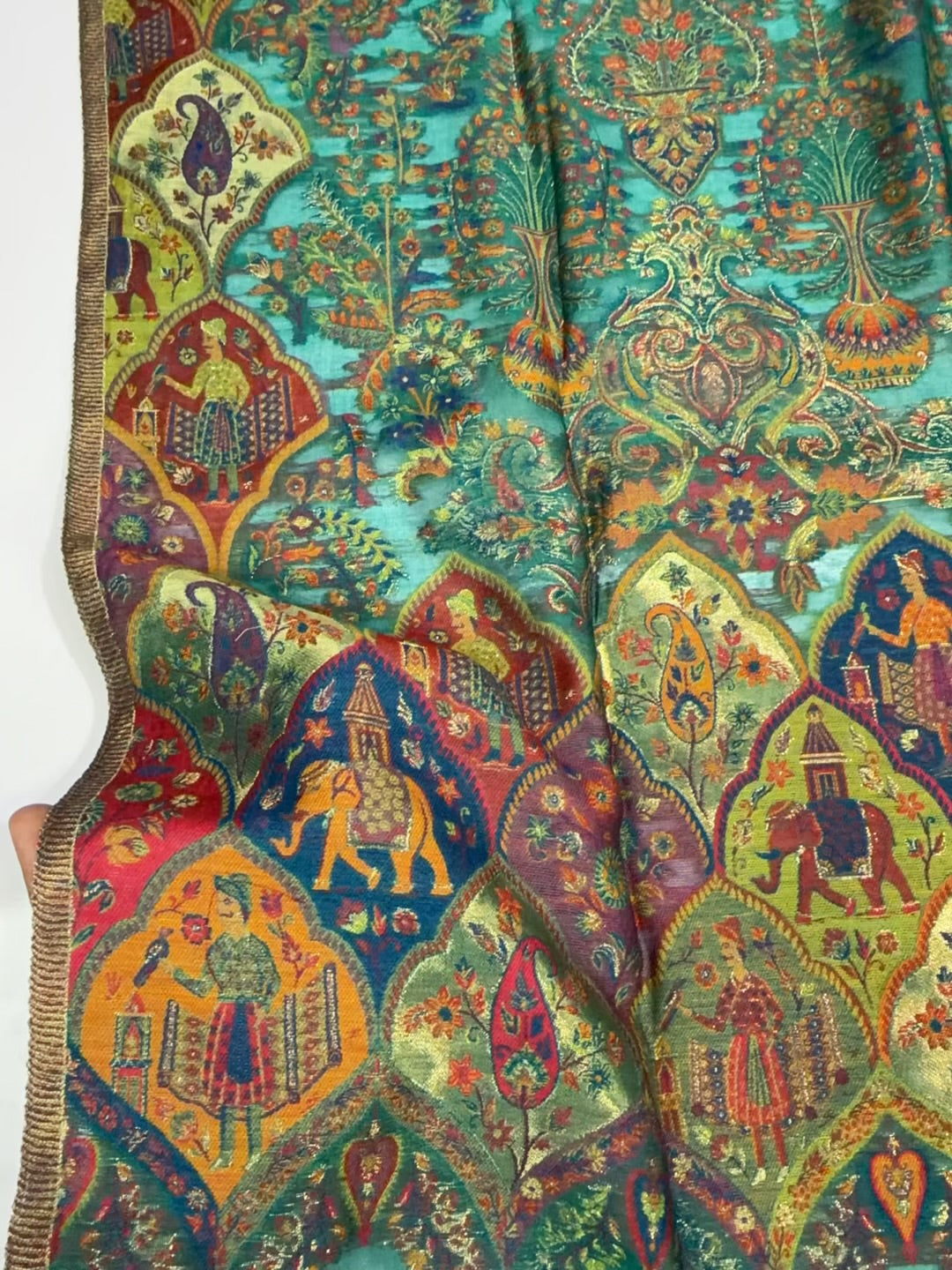Luxury Kani Silk Shawl, Wedding Wrap Perfect Gift Made in Kashmir